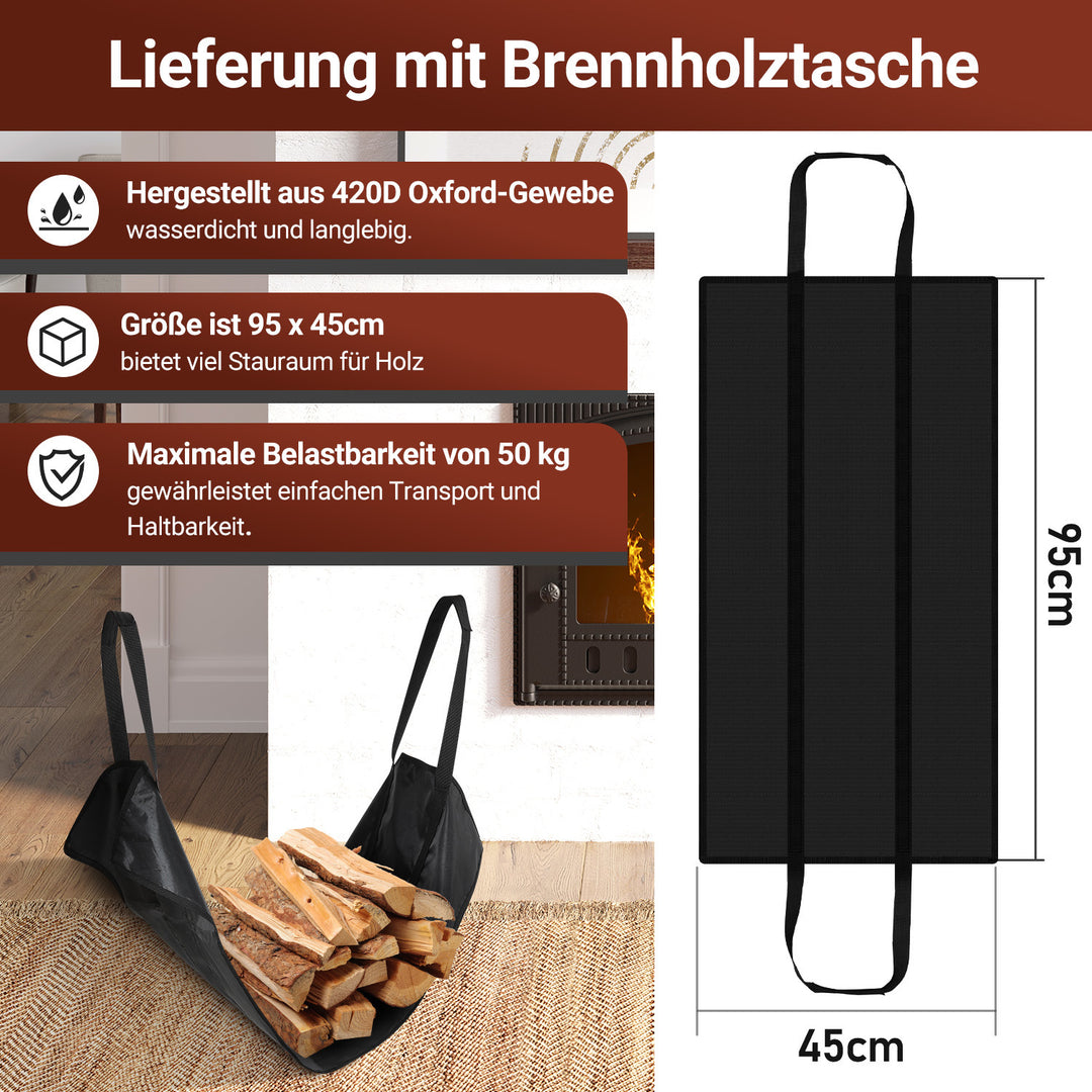 Sonnewelt Kaminholzregal Metall Kaminholzständer Wandmontage