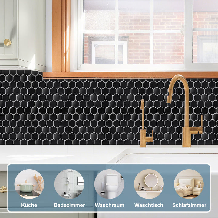 Sonnewelt Klebefliesen Selbstklebend 10er Set Hexagon