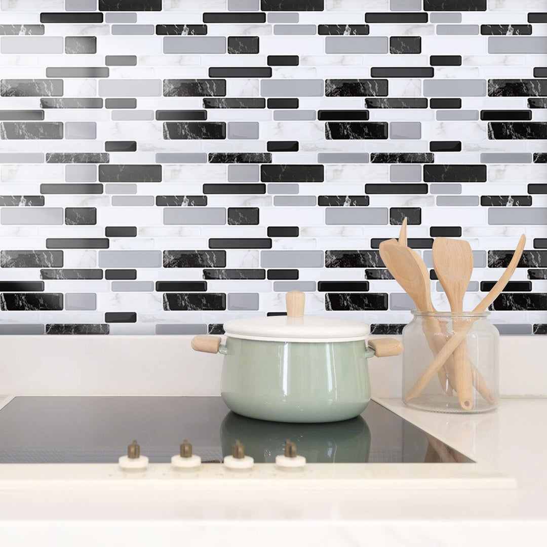 Sonnewelt Klebefliesen Selbstklebend 10er Set Streifen Mosaik