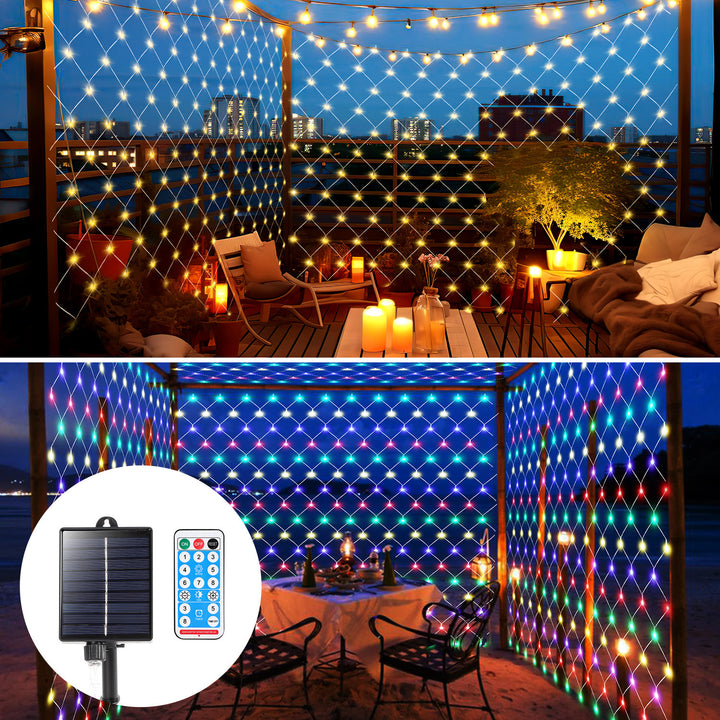 Sonnewelt LED Lichternetz Solar mit Fernbedienung