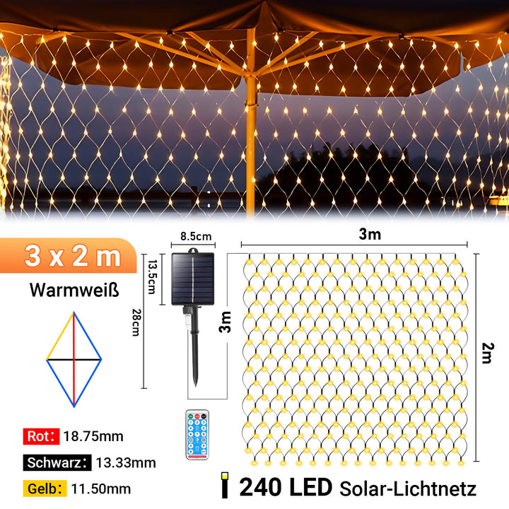 Sonnewelt LED Lichternetz Solar mit Fernbedienung