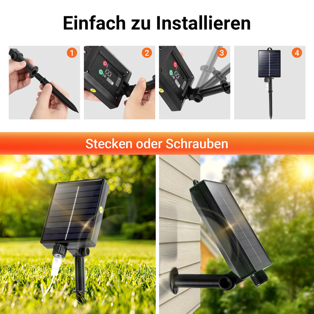 Sonnewelt LED Lichternetz Solar mit Fernbedienung