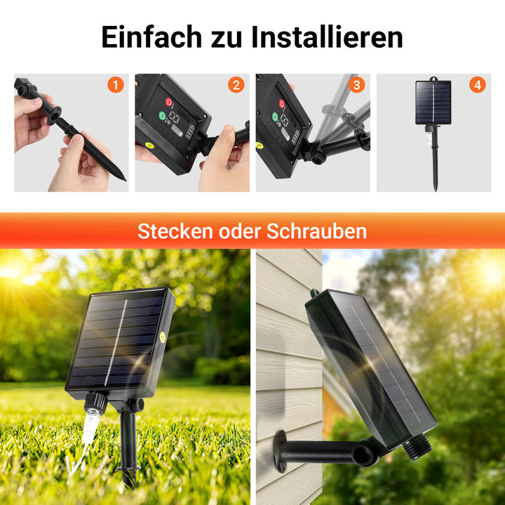 Sonnewelt LED Lichternetz Solar mit Fernbedienung