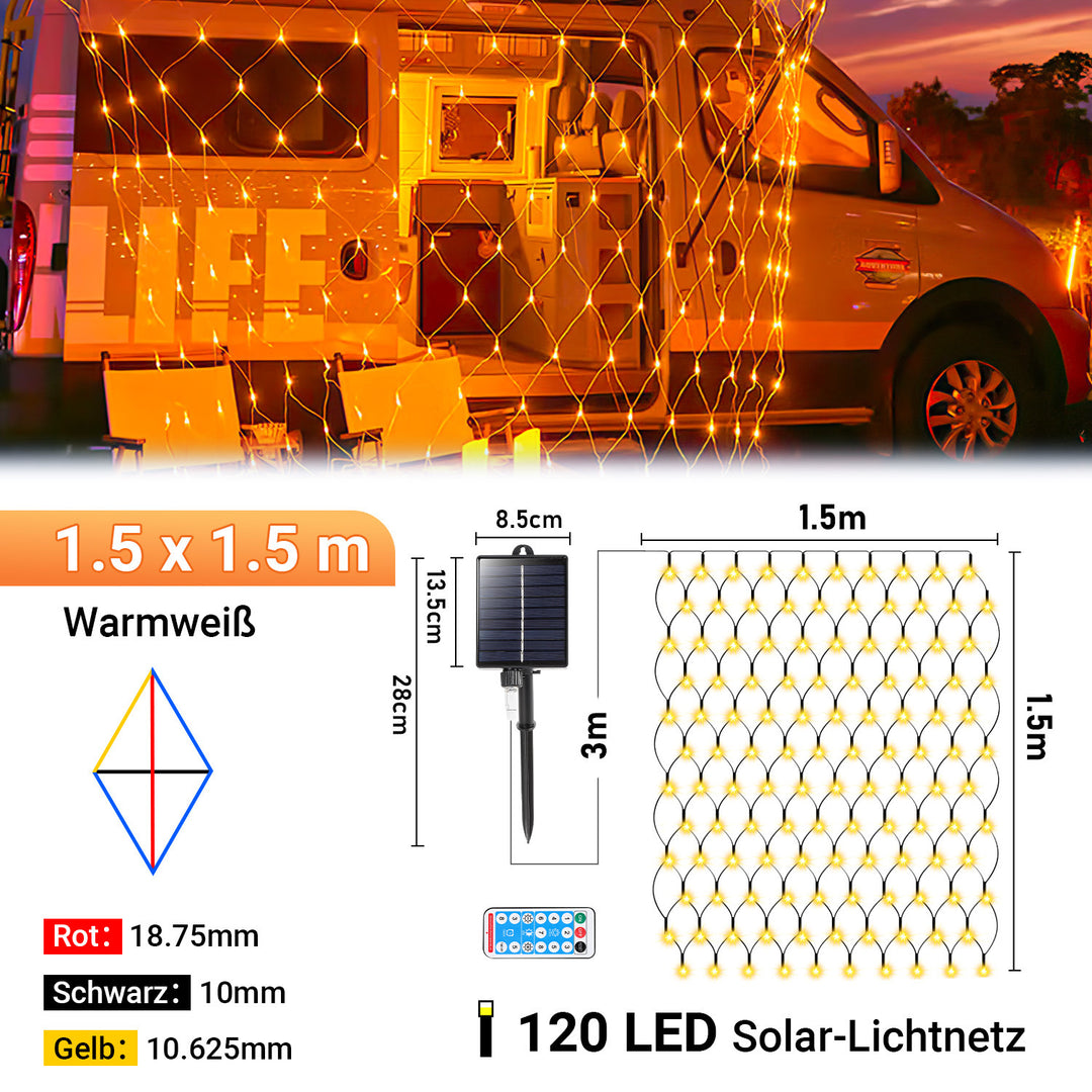 Sonnewelt LED Lichternetz Solar mit Fernbedienung