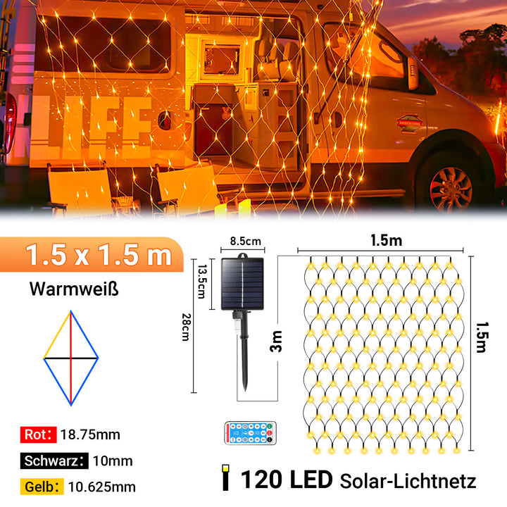 Sonnewelt LED Lichternetz Solar mit Fernbedienung