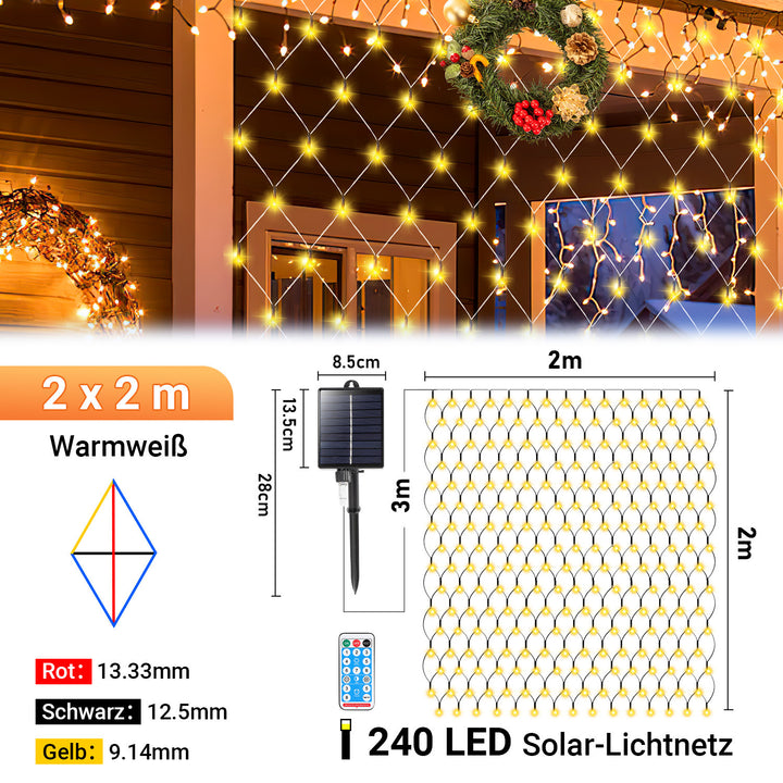Sonnewelt LED Lichternetz Solar mit Fernbedienung