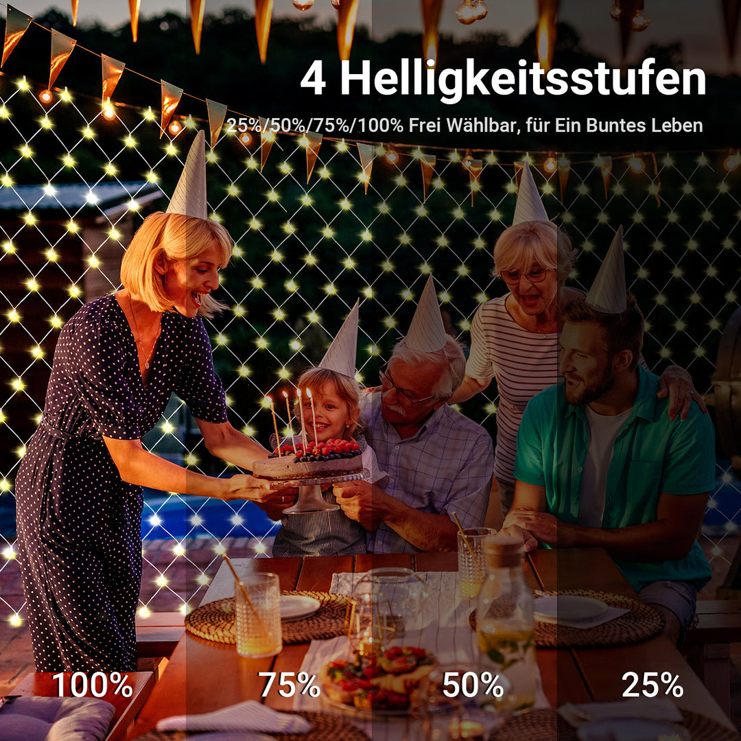 Sonnewelt LED Lichternetz Solar mit Fernbedienung