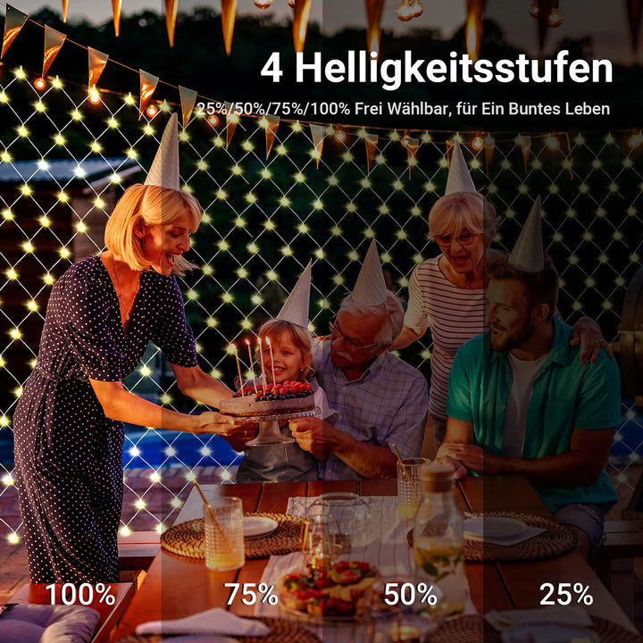 Sonnewelt LED Lichternetz Solar mit Fernbedienung