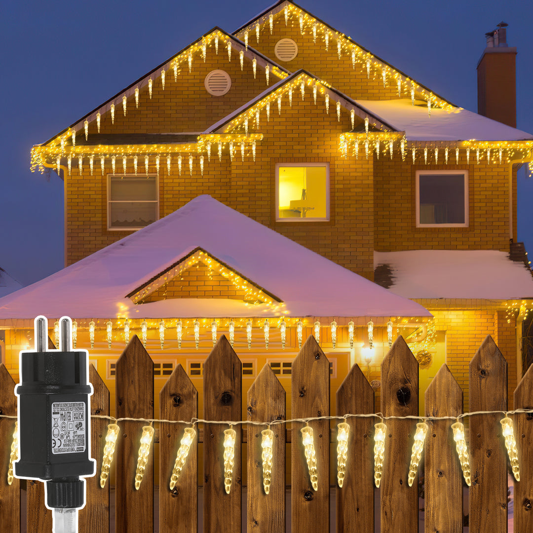 Sonnewelt LED Eiszapfen Lichterkette 40 LEDs