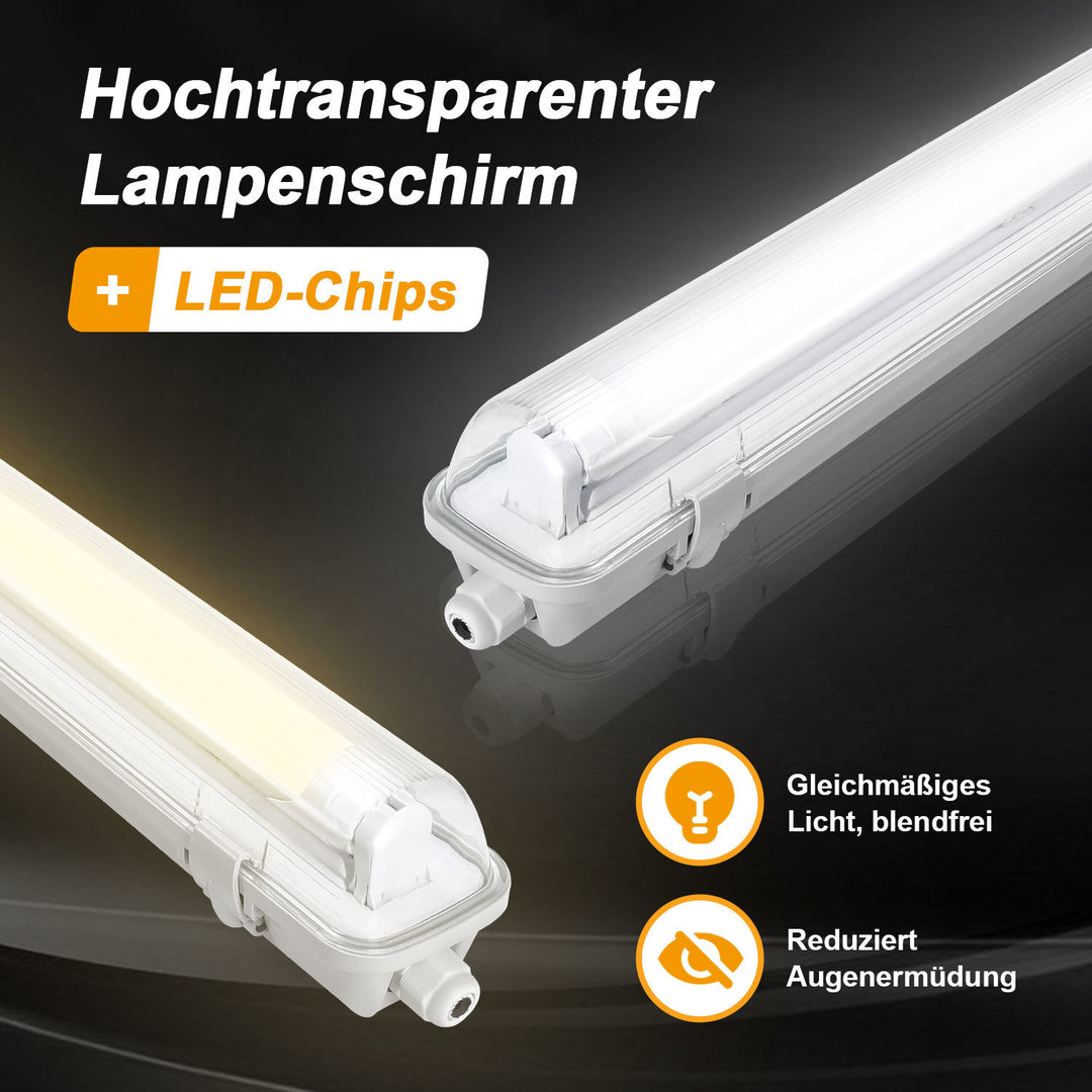 Sonnewelt LED Feuchtraumleuchte 24W 150 cm T8 Kaltweiß