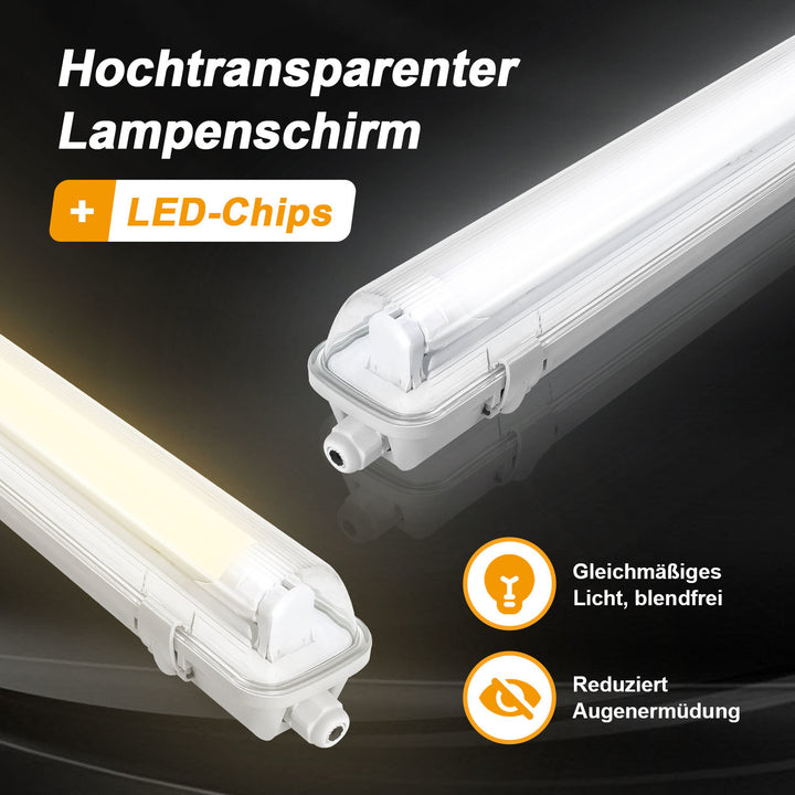 Sonnewelt LED Feuchtraumleuchte 24W 150 cm T8 Kaltweiß