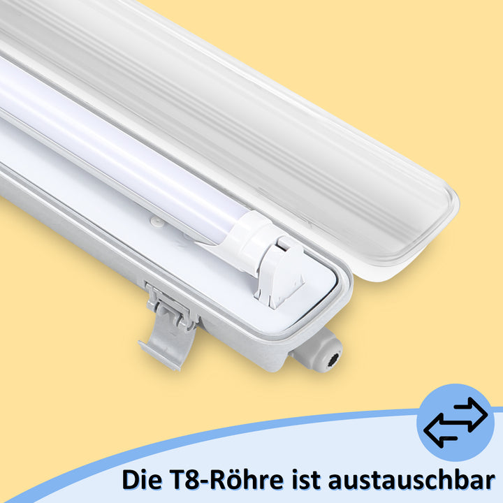 Sonnewelt LED Feuchtraumleuchte 24W 150 cm T8 Kaltweiß