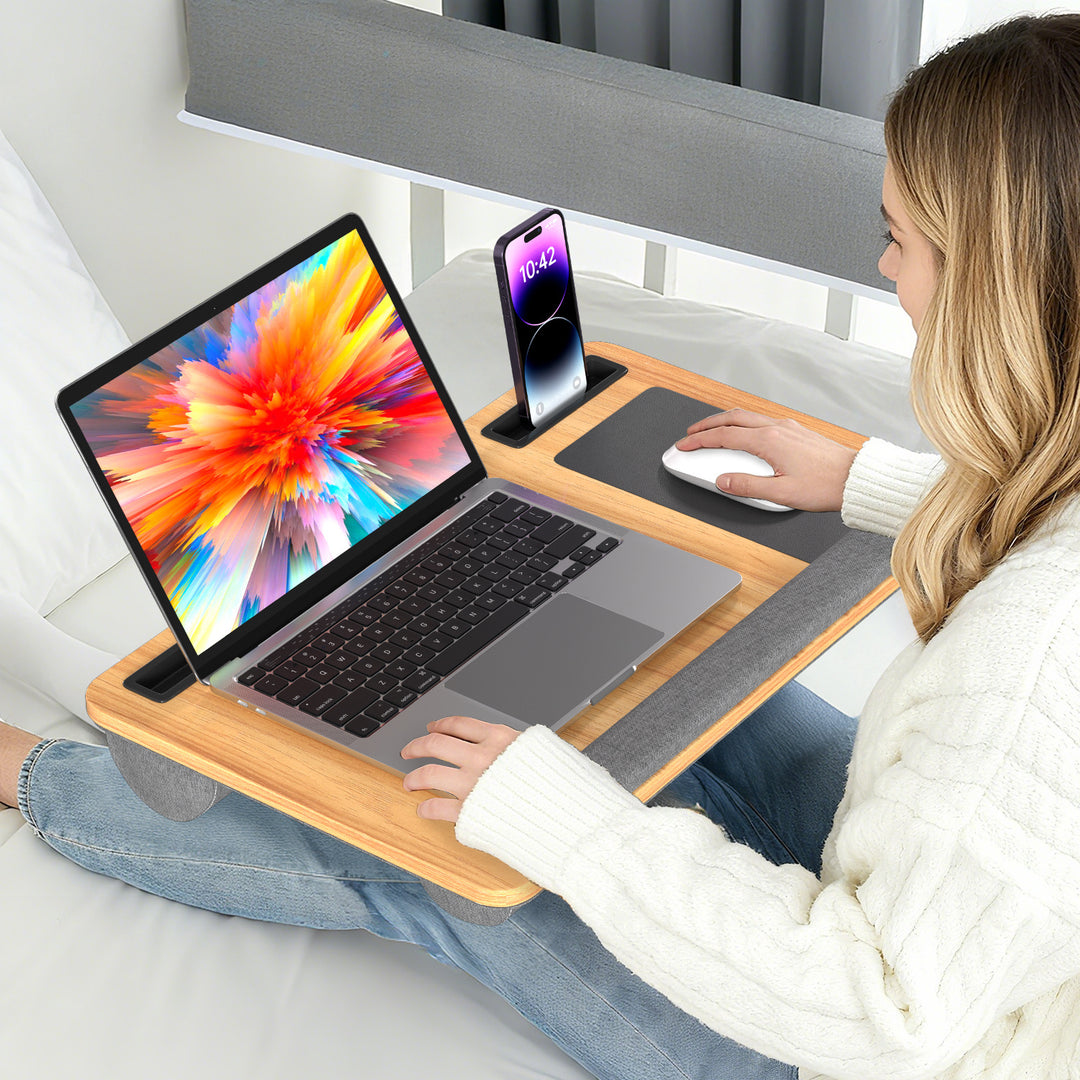 Sonnewelt Laptopkissen Laptoptisch mit Handgelenkauflage & Hepolsterter