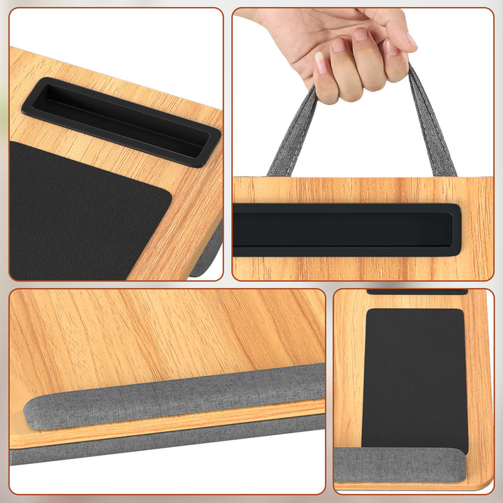 Sonnewelt Laptopkissen Laptoptisch mit Handgelenkauflage & Hepolsterter