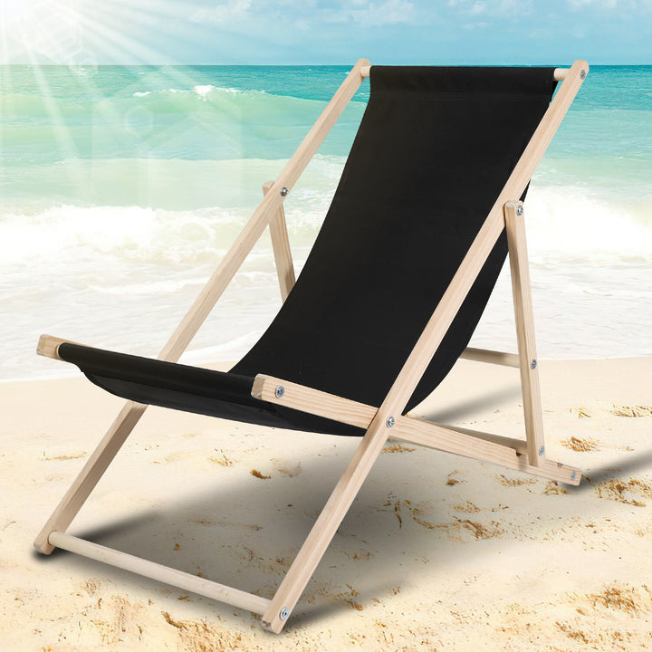 Sonnewelt Liegestuhl Klappbar Strandliege Holz
