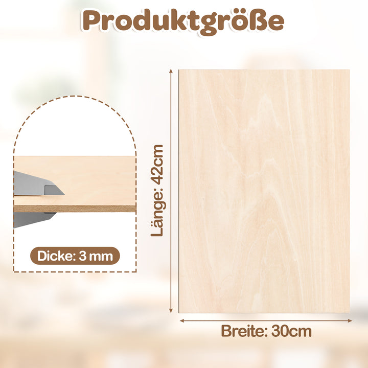 Sonnewelt Sperrholzplatte Lindenholz A3/A4 4-50 Stück