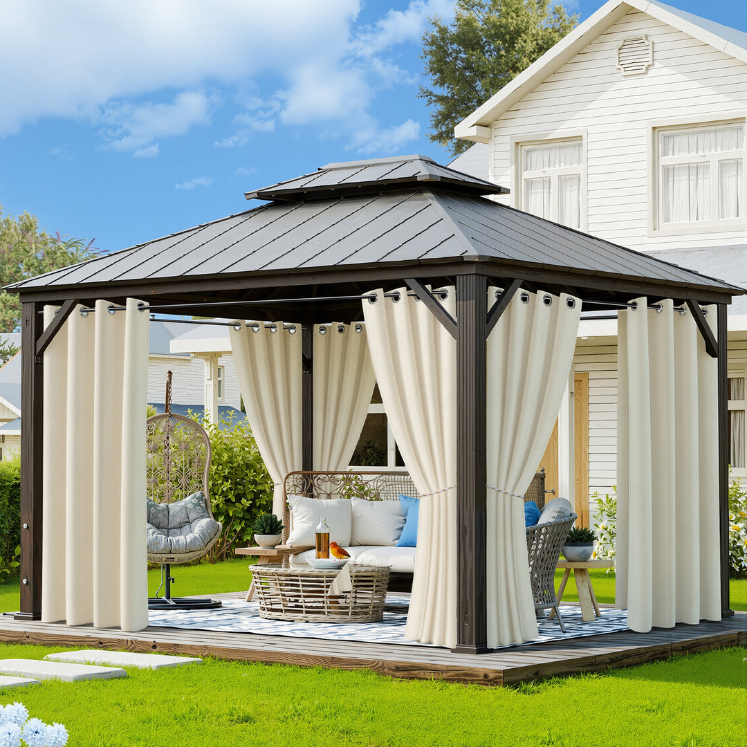 Sonnewelt Outdoor Vorhang Wasserdicht mit Ösen