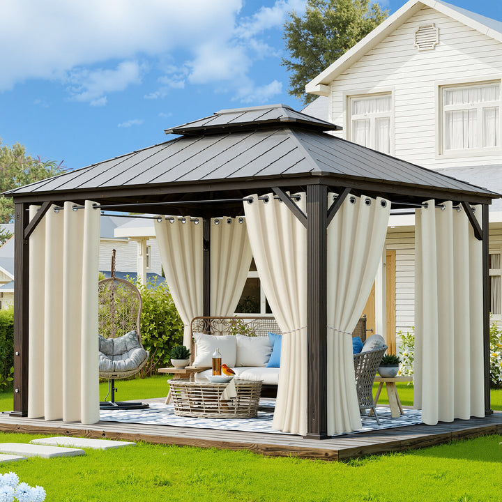 Sonnewelt Outdoor Vorhang Wasserdicht mit Ösen