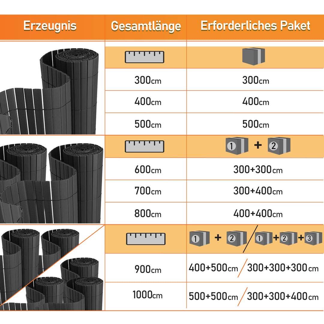 PVC Sichtschutzmatte