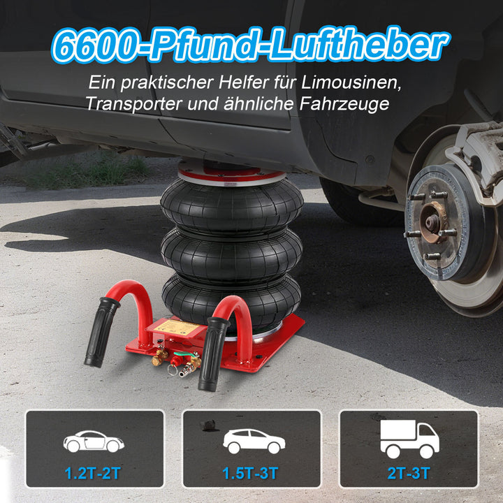 Sonnewelt Pneumatischer Wagenheber 3T 15-40cm