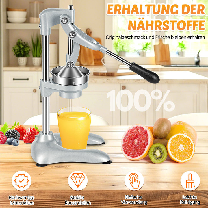 Sonnewelt Saftpresse Manuell Zitruspresse Edelstahl