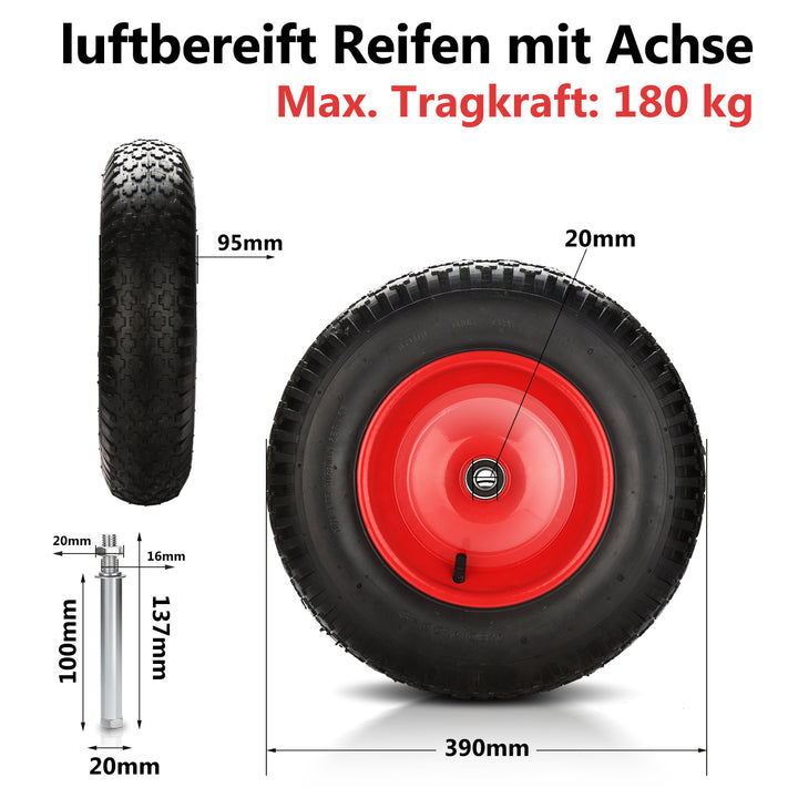 Sonnewelt Schubkarrenrad Vollgummi/Luftbereift 4.80 4.00-8
