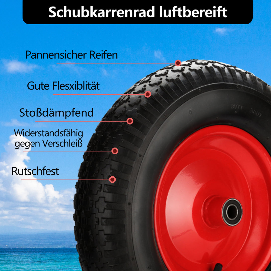 Sonnewelt Schubkarrenrad Vollgummi/Luftbereift 4.80 4.00-8