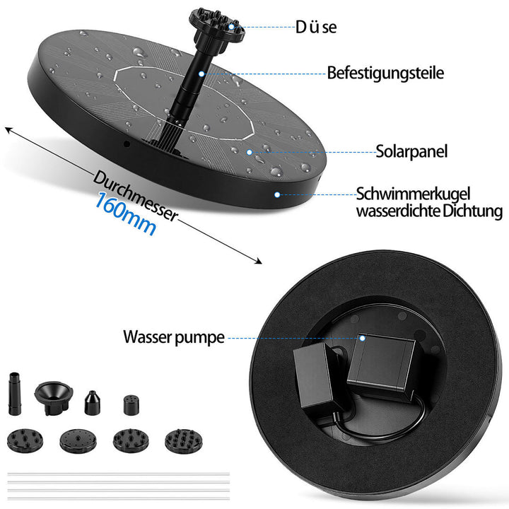 Sonnewelt SolarPumpe Solarbrunnen Teichpumpe