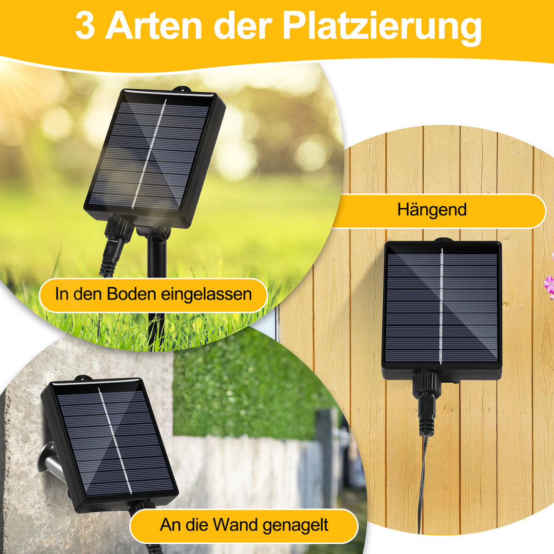 Sonnewelt Solar Lichterkette mit Fernbedienung 30m-100m