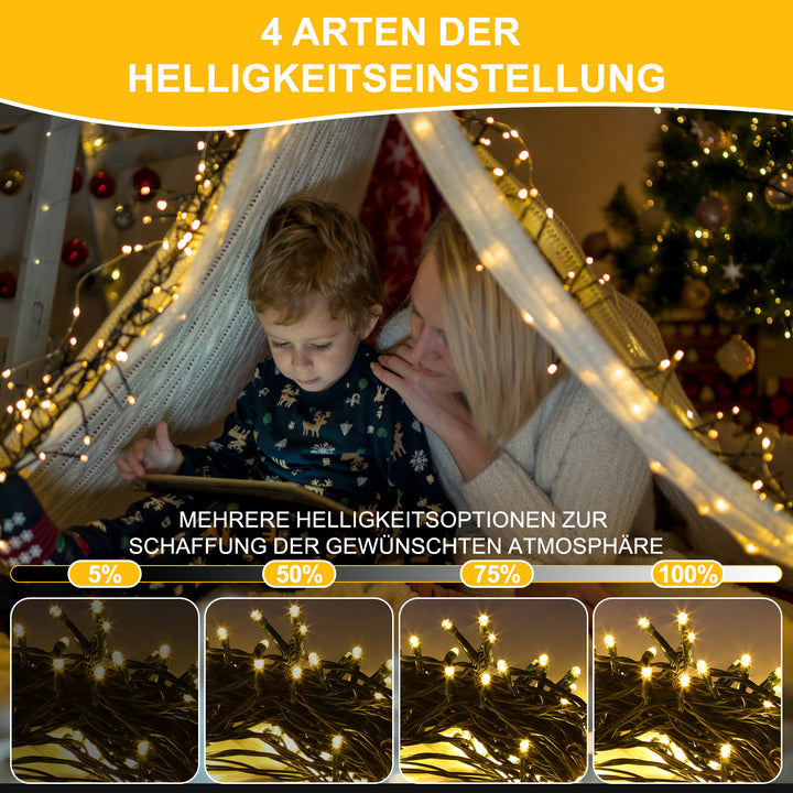 Sonnewelt Solar Lichterkette mit Fernbedienung 30m-100m