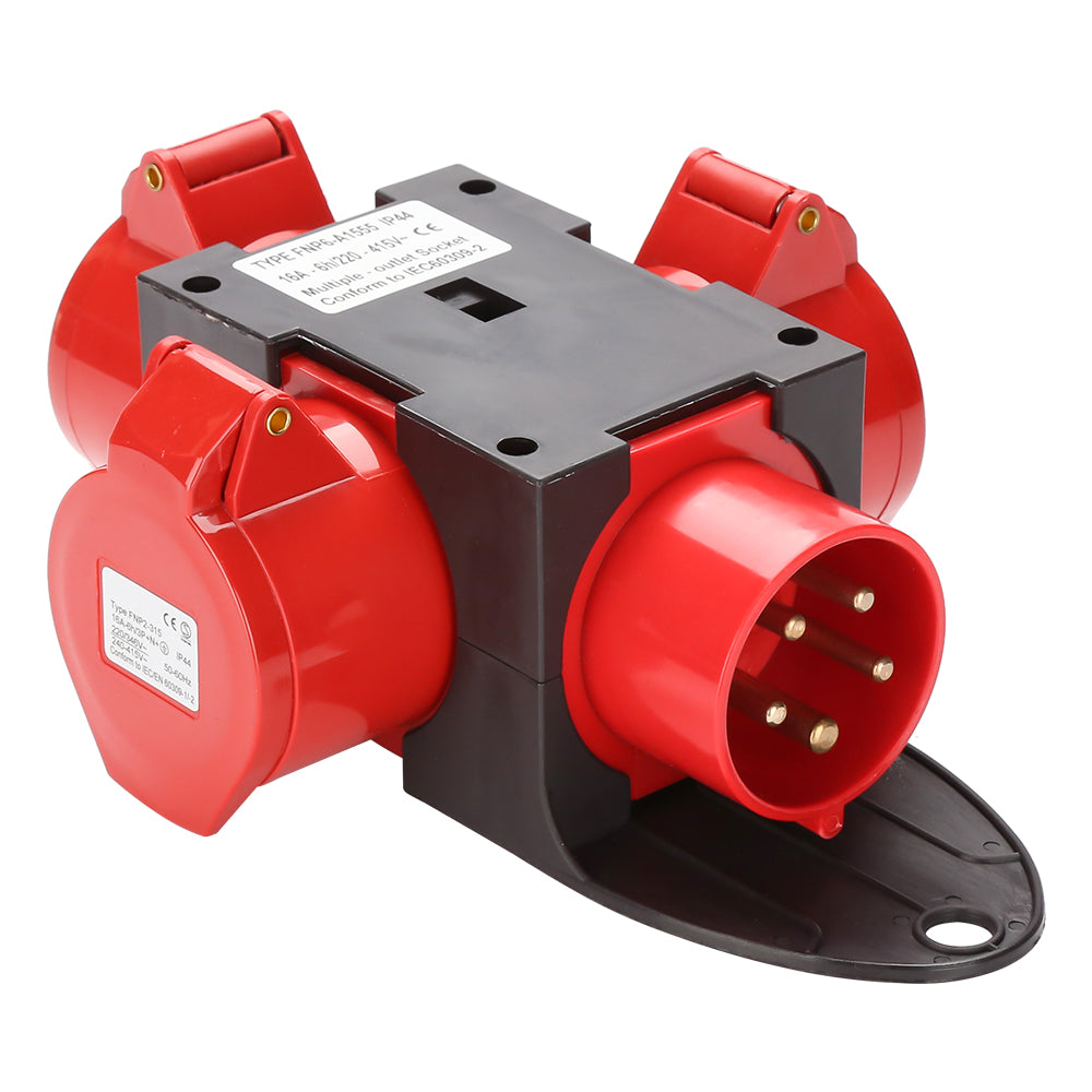 Sonnewelt Adapter Stromverteiler 3 x CEE 400V/16A 5 Polig CEE-Steckdose