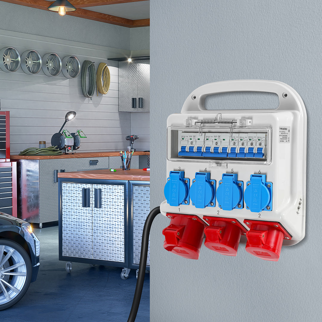 Sonnewelt Wandverteiler 2 x CEE 16A 400V+1 x CEE 32A 400V+4 x 230V 5 Polig