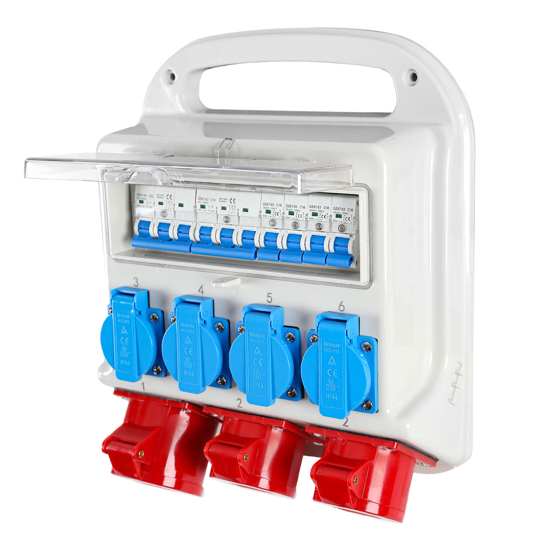 Sonnewelt Wandverteiler 2 x CEE 16A 400V+1 x CEE 32A 400V+4 x 230V 5 Polig
