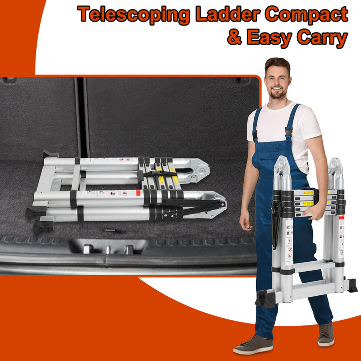 Sonnewelt 3.8m Teleskopleiter Aluminium Bis 150 kg Belastbarkeit