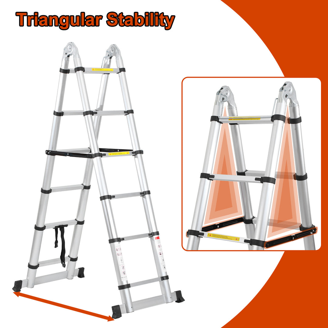 Sonnewelt 3.8m Teleskopleiter Aluminium Bis 150 kg Belastbarkeit