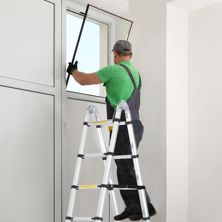 Sonnewelt 3.8m Teleskopleiter Aluminium Bis 150 kg Belastbarkeit