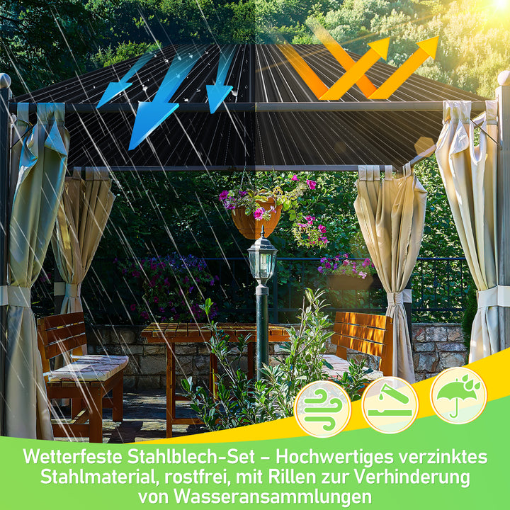 Sonnewelt Trapezblech Dachblech Verzinkt 129 x 46 cm 12X