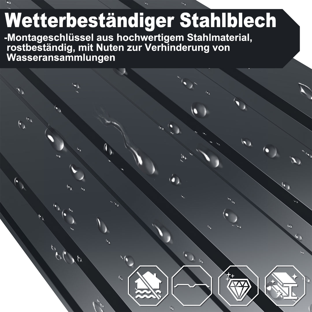Sonnewelt Dachblech Trapezblech Metall 115cm x 45cm 12X