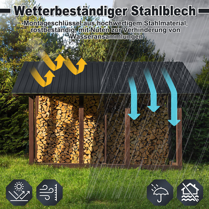 Sonnewelt Dachblech Trapezblech Metall 115cm x 45cm 12X