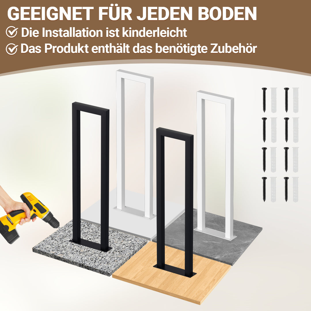 Sonnewelt Treppengeländer U-förmige Quadratisch Bodenmontage