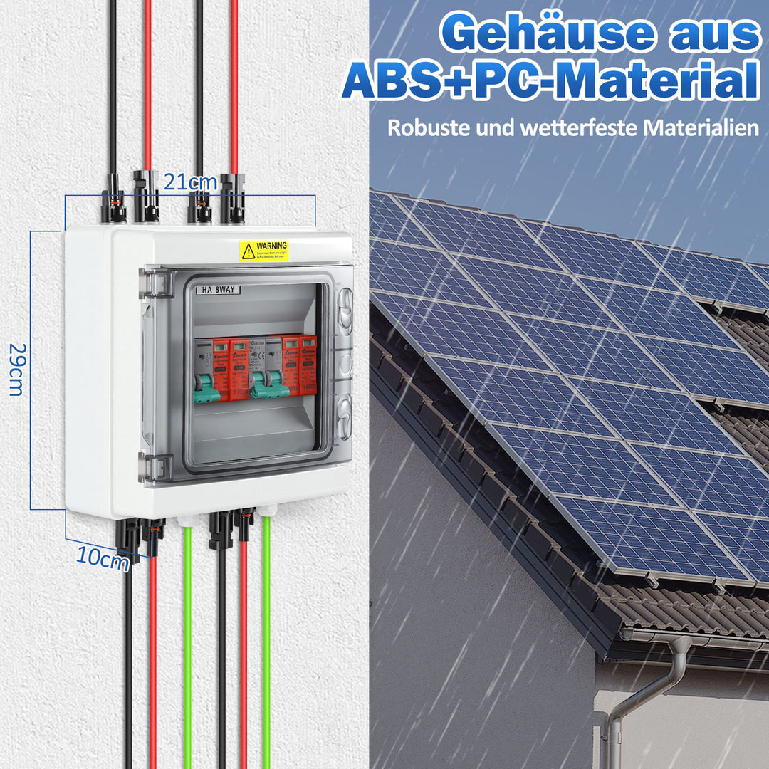 Sonnewelt Überspannungsschutz PV DC 1000V mit Blitzschutz Leitungsschutzschalter für Photovoltaik