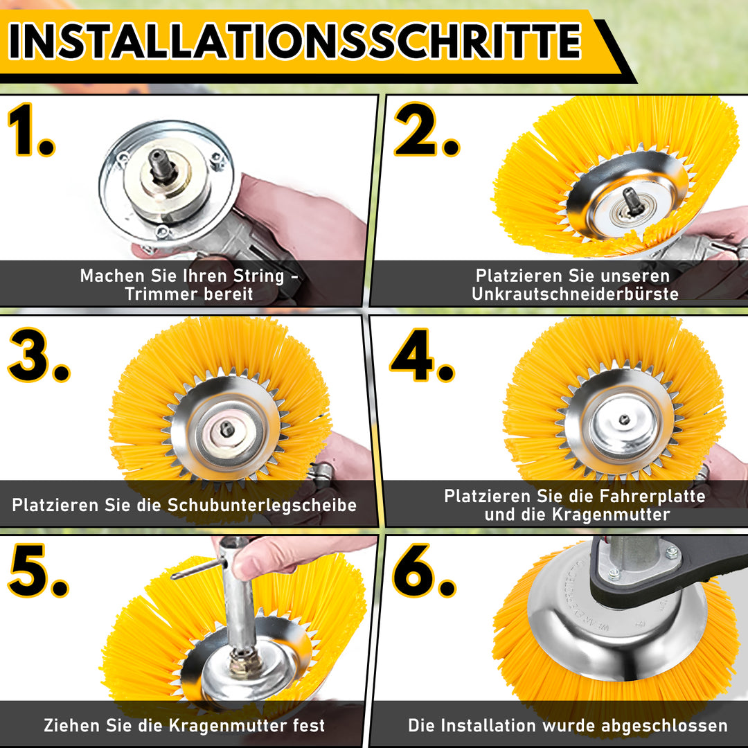 Sonnewelt Unkrautbürste für Freischneider Nylon Drahtbürste