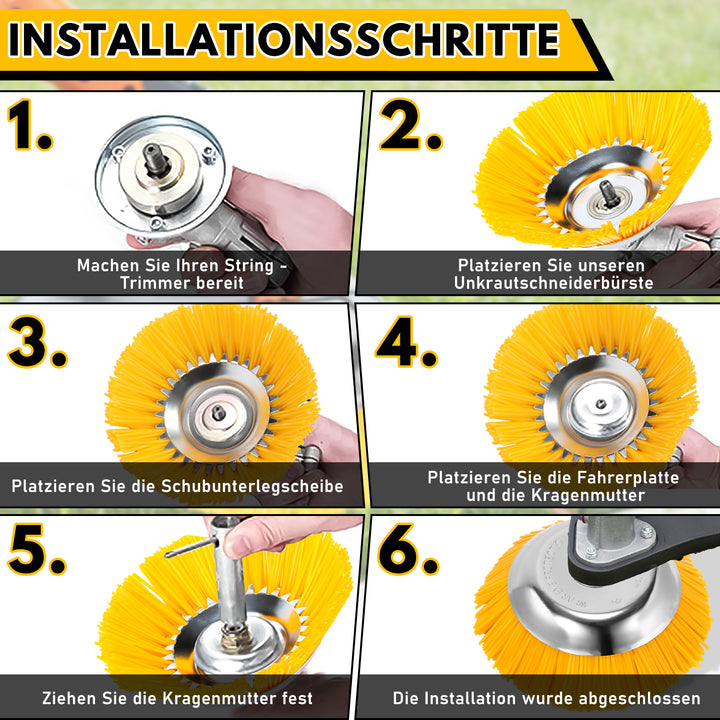 Sonnewelt Unkrautbürste für Freischneider Nylon Drahtbürste