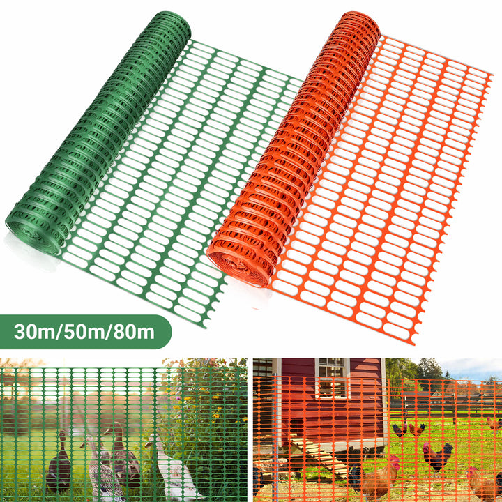 Sonnewelt Zaun Bauzaun Warnnetz Kunststoff 30m/50m/80m