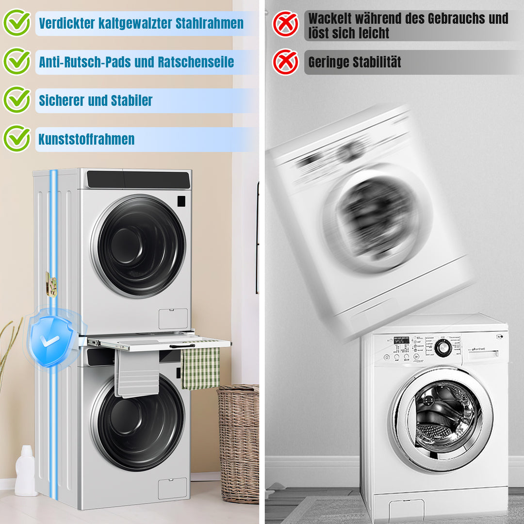 Sonnewelt Zwischenbaurahmen Waschmaschine Universal mit Ausziehbarer