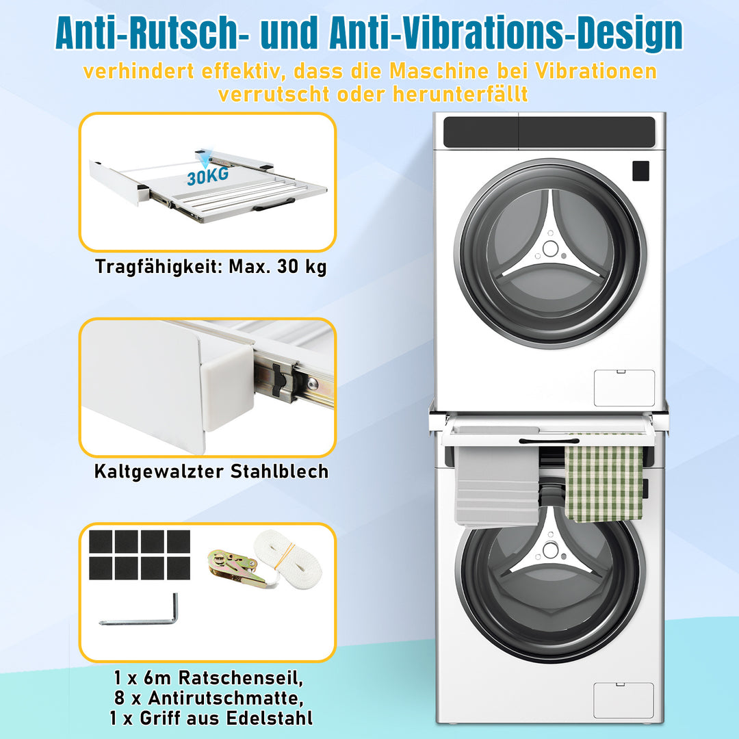 Sonnewelt Zwischenbaurahmen Waschmaschine Universal mit Ausziehbarer