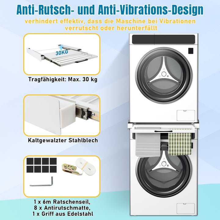 Sonnewelt Zwischenbaurahmen Waschmaschine Universal mit Ausziehbarer