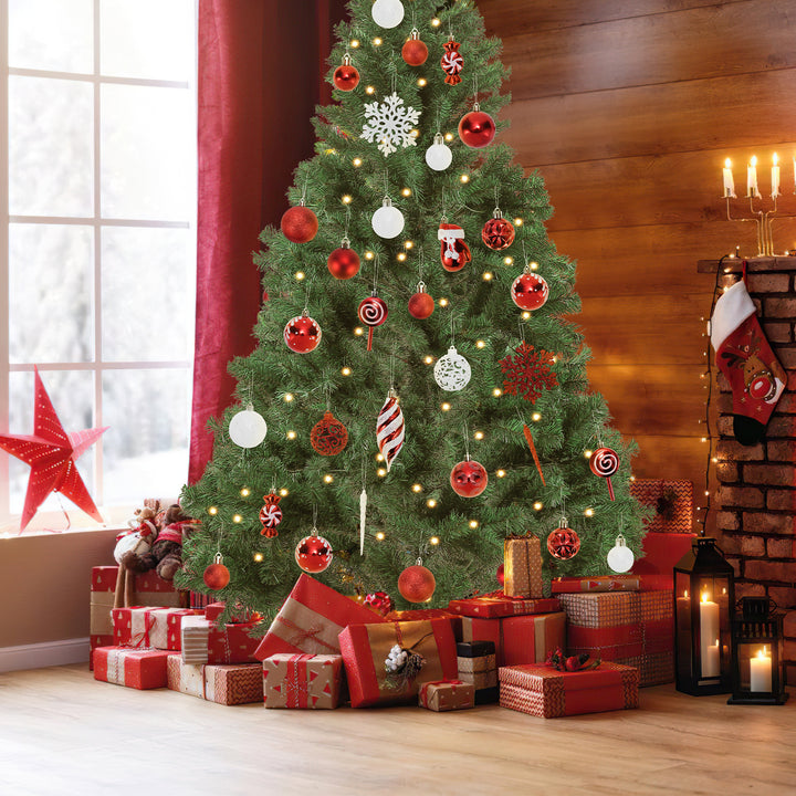 Sonnewelt Weihnachtskugeln Set 130 Christbaumkugeln für Weihnachtsbaum