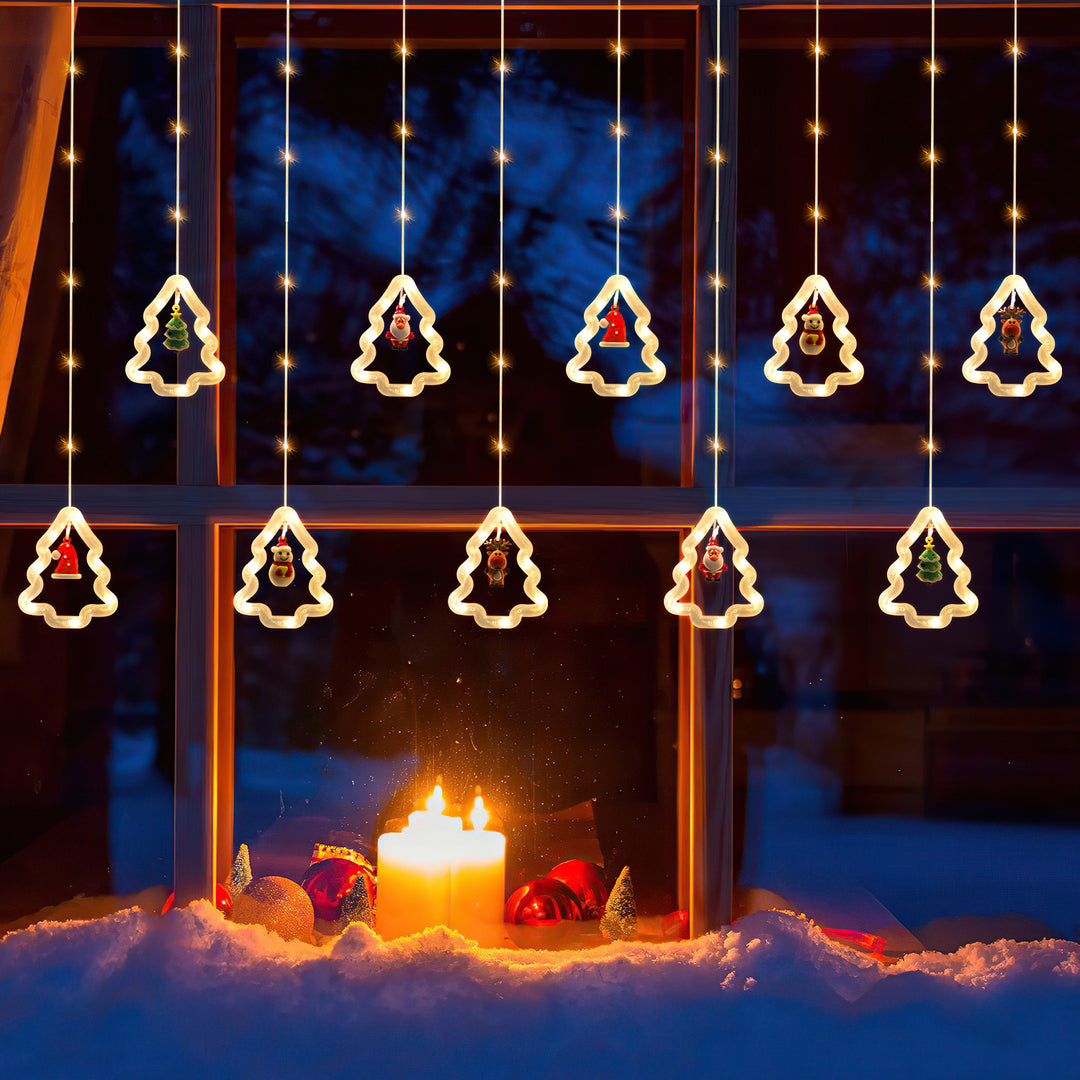 Sonnewelt LED Weihnachtsbeleuchtung Lichtervorhang 3M