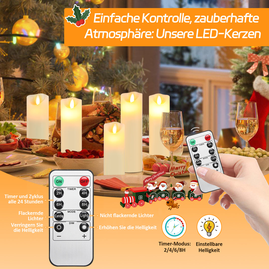 Sonnewelt LED Kerzen Set Flammenlose Kerzen